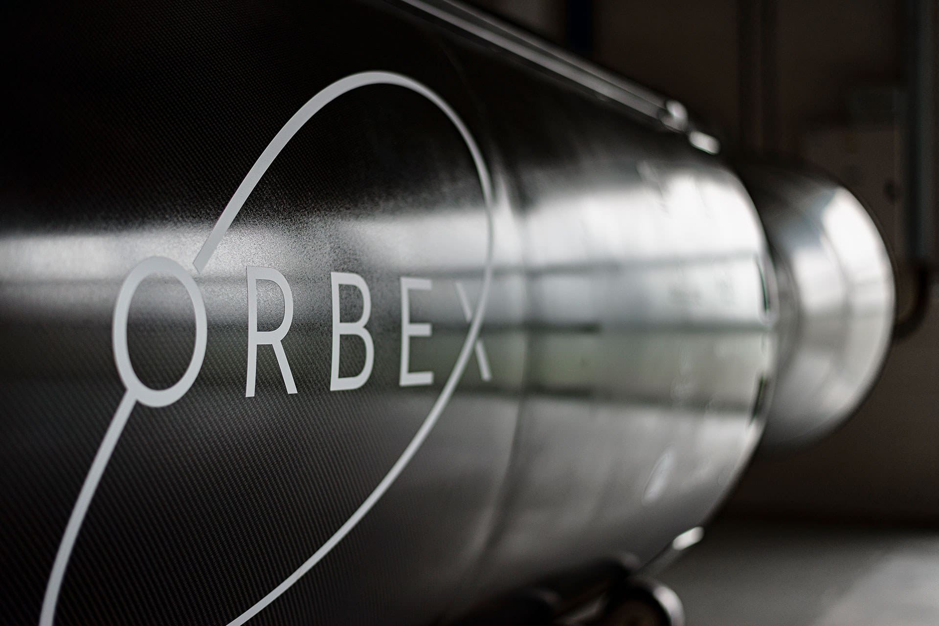 A close up of an Orbex rocket.