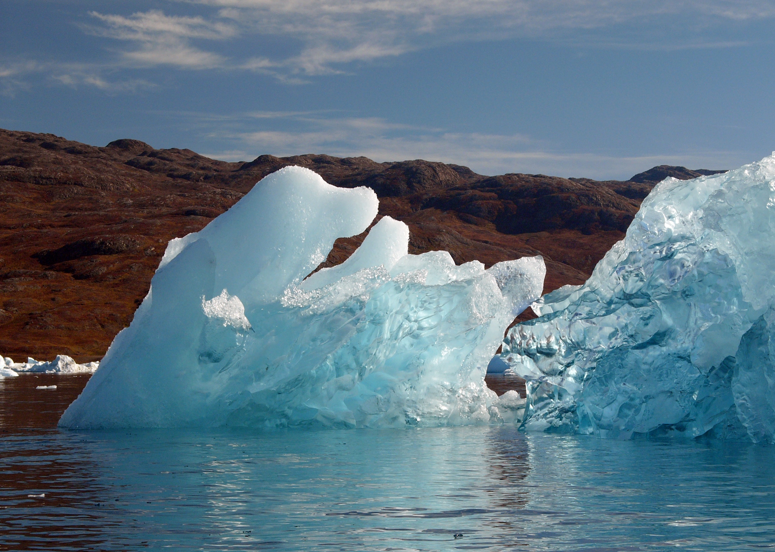 Melting ice in Greenland fjord