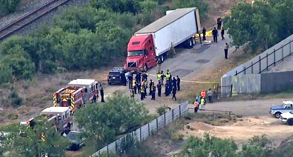 Truck involved in the incident