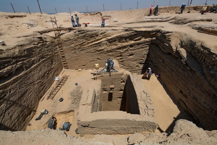 Excavation of burial