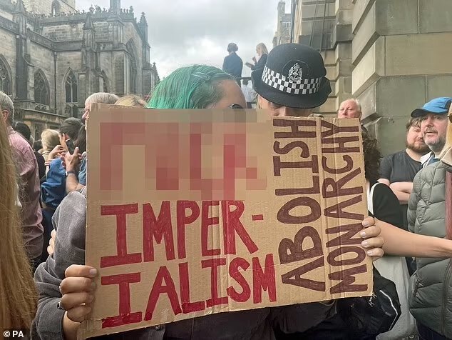 Anti-monarchy protester