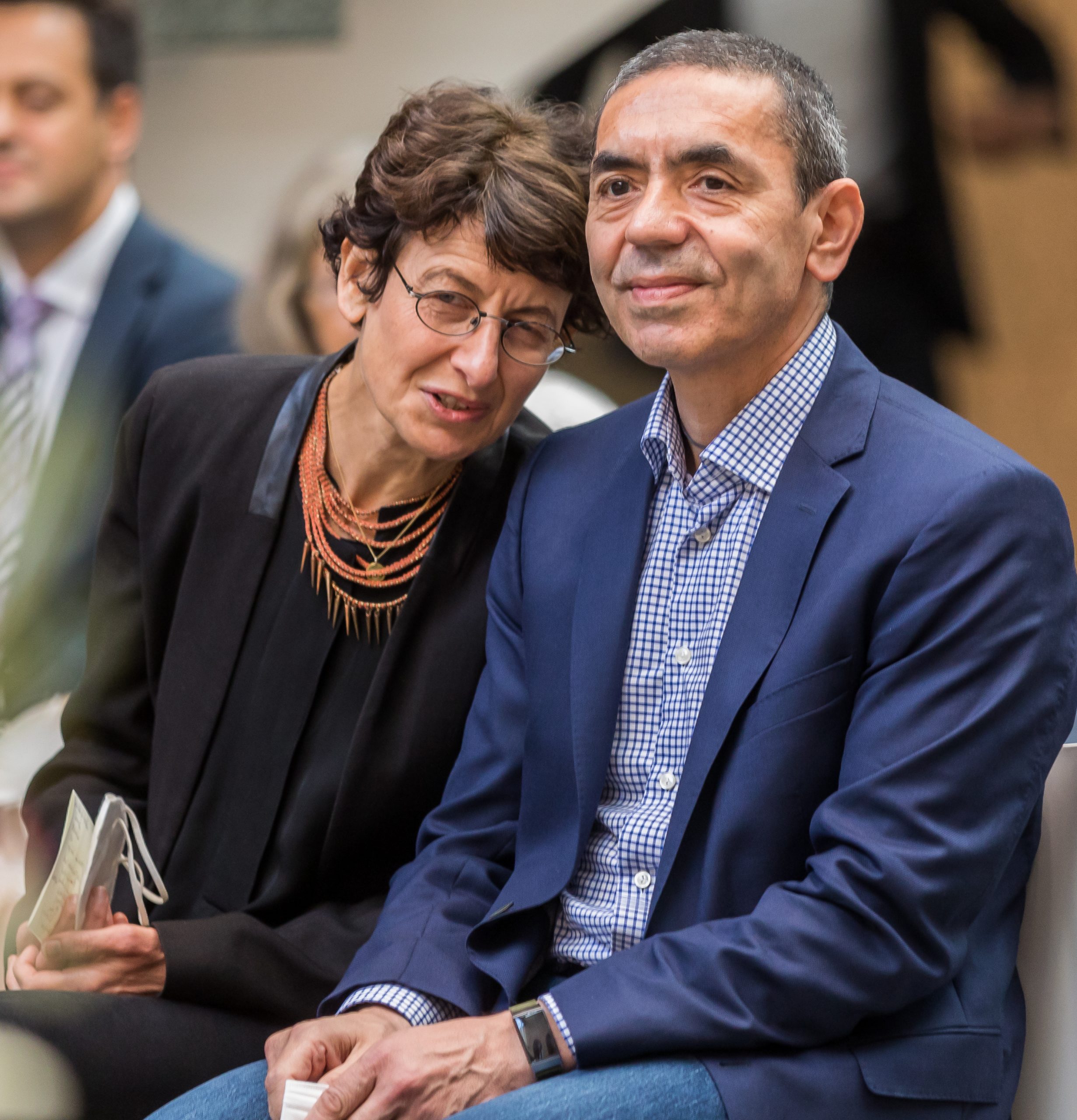 Özlem Türeci and Uğur Şahin im Rathaus Köln