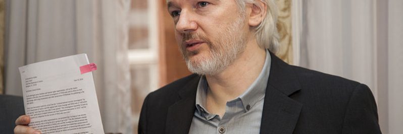 Julian Assange photographed in 2014