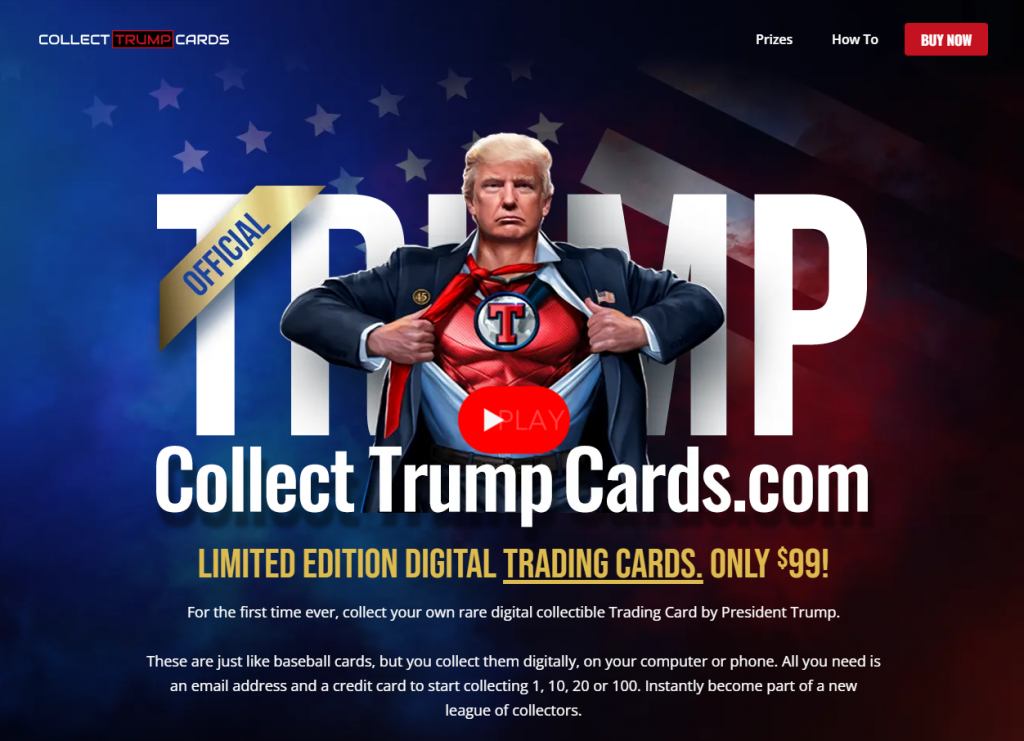 CollectTrumpCards.com home page