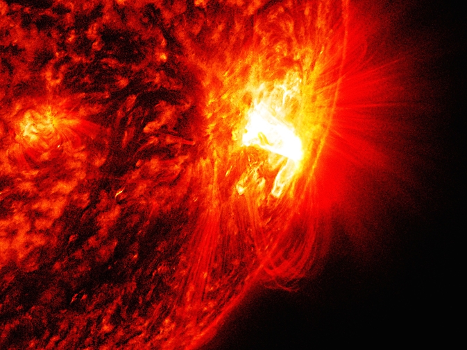 The Sun which also produces energy from nuclear fusion