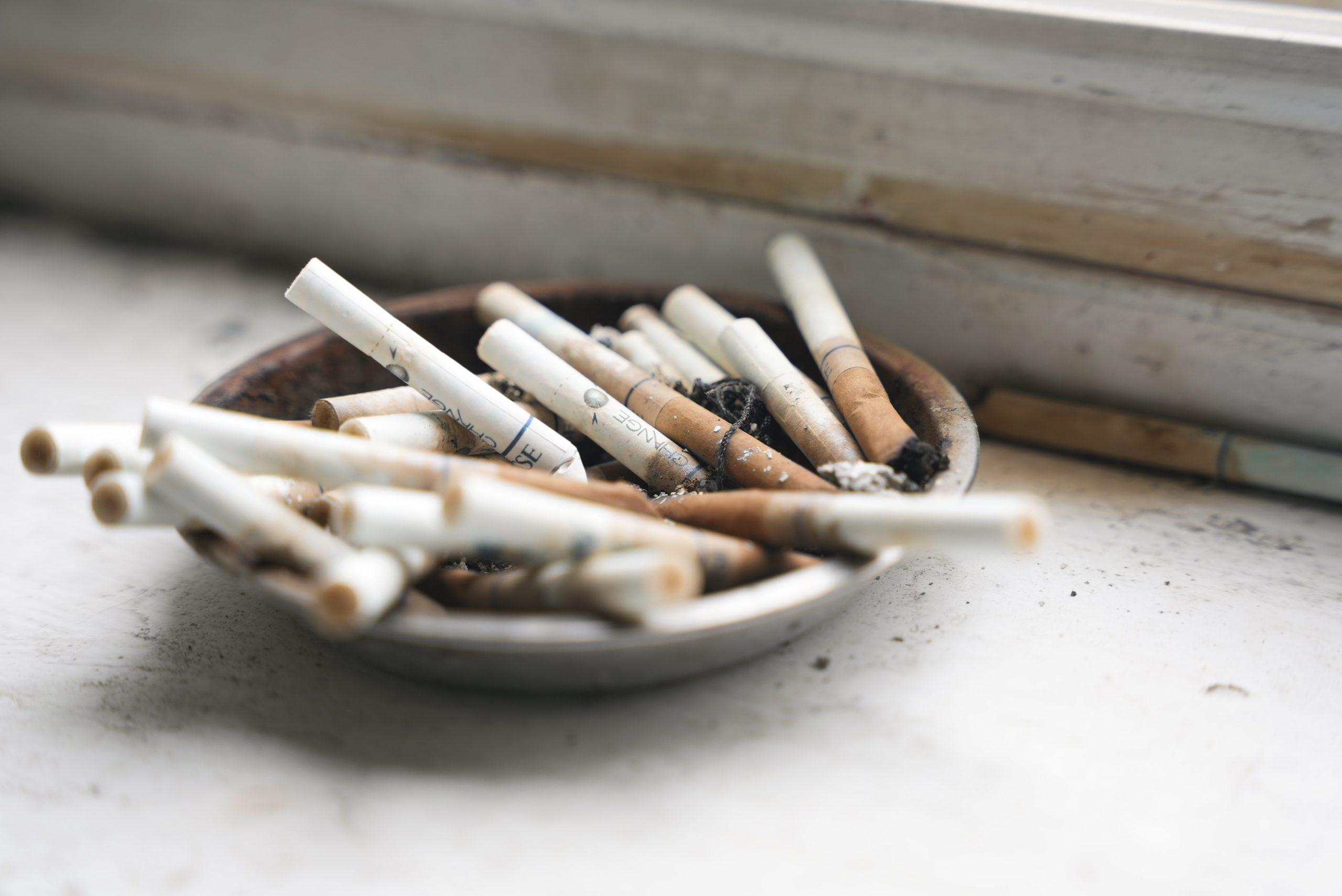 Cigarettes in an ashtray