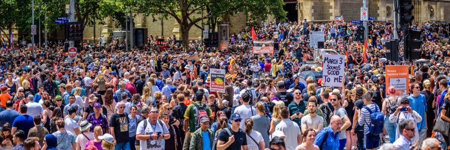 Invasion Day protest in Melbourne, 2020