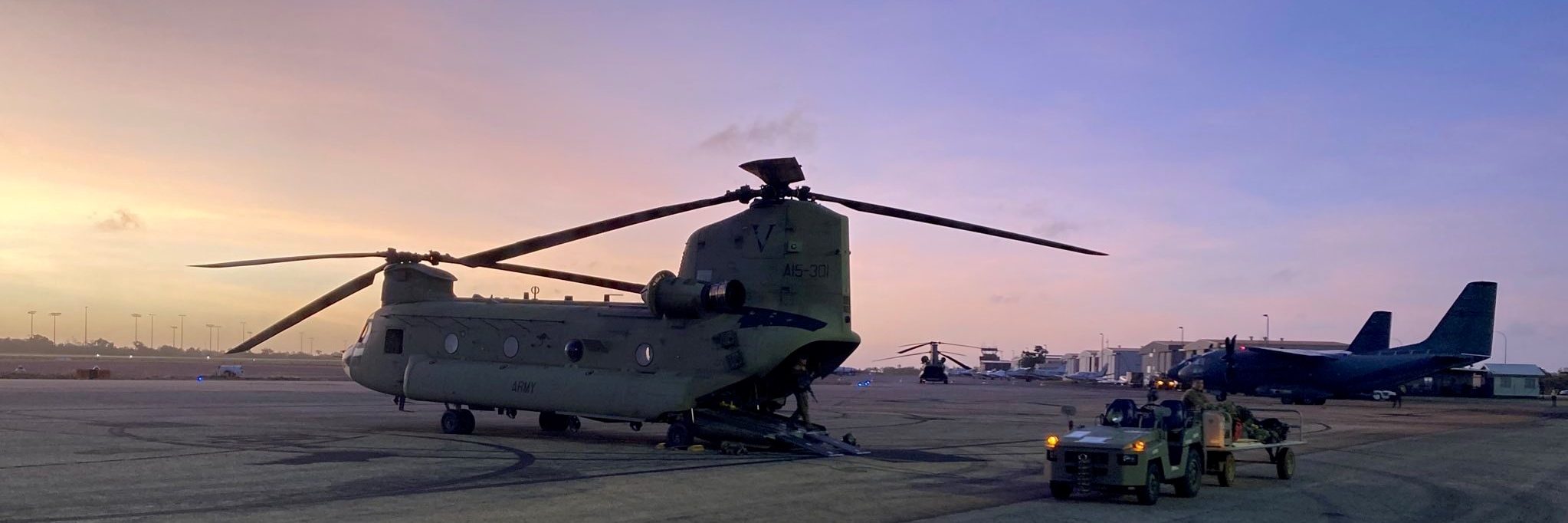 CH-47F Chinook helicopter being used in Operation Flood Assist