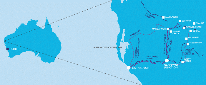 Map of where the Yangibana project will focus on, specifically the Gascoyne region. Source : Hastings Technology Ltd.
