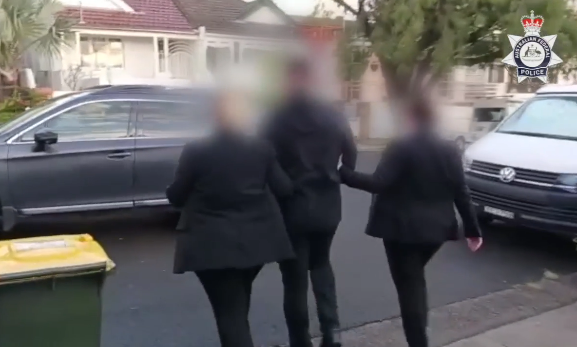 The man, arrested by the AFP in Bondi late last week.