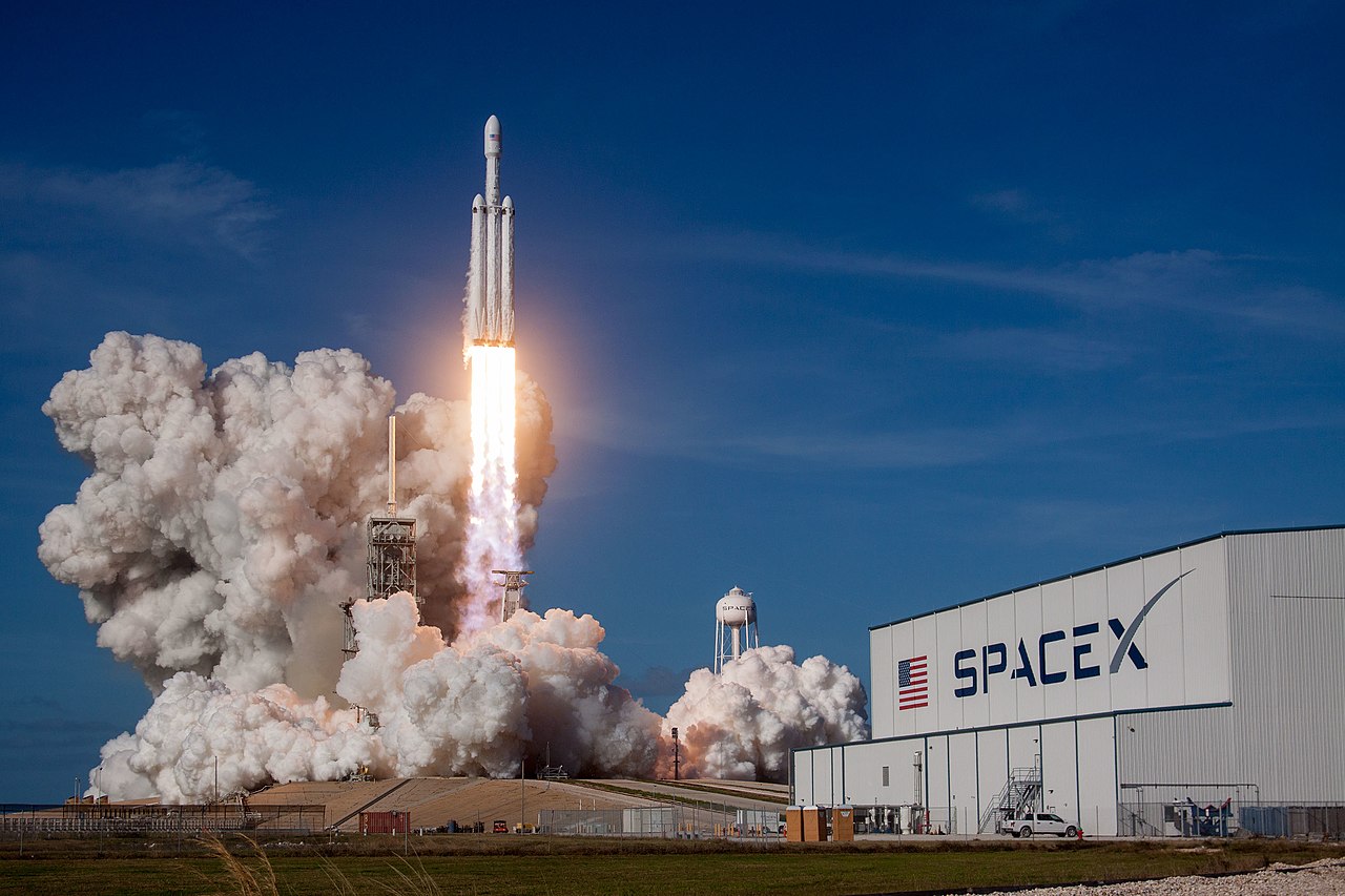 SpaceX launching the Falcon rocket