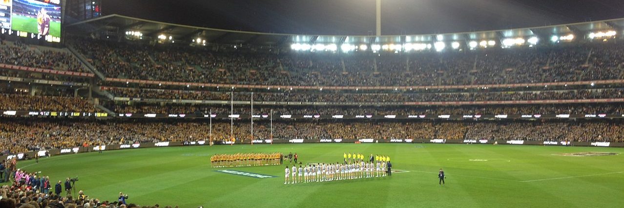 2016 AFL qualifying final at the MCG between Geelong and Hawthorn.