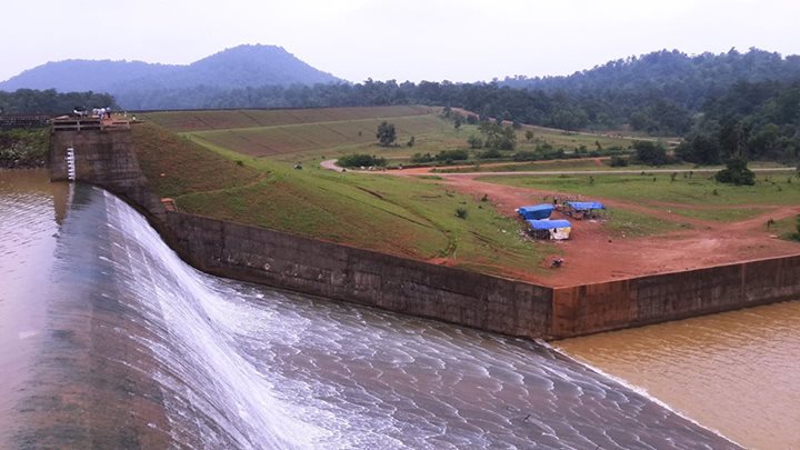 Kherkatta Reservoir in Chhattisgarh, India.