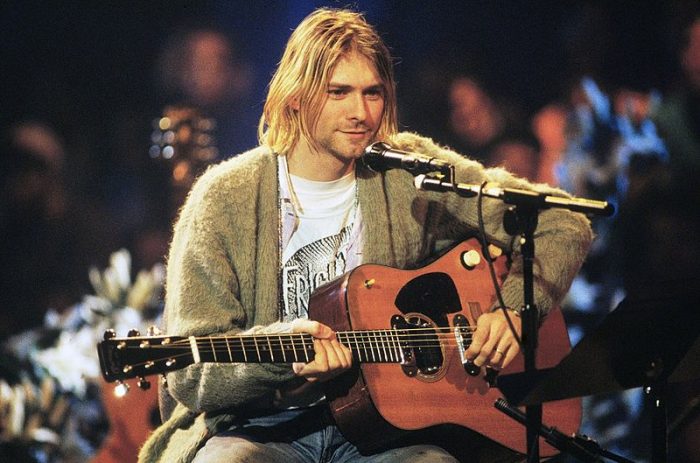Kurt Cobain smashed the Fender Stratocaster guitar, which was later restored and signed by Nirvana's band members but remained unplayable.