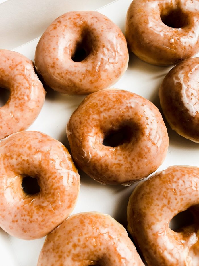 Glazed doughnuts: major doughnut companies are giving away free doughnuts to celebrate National Doughnut Day.
