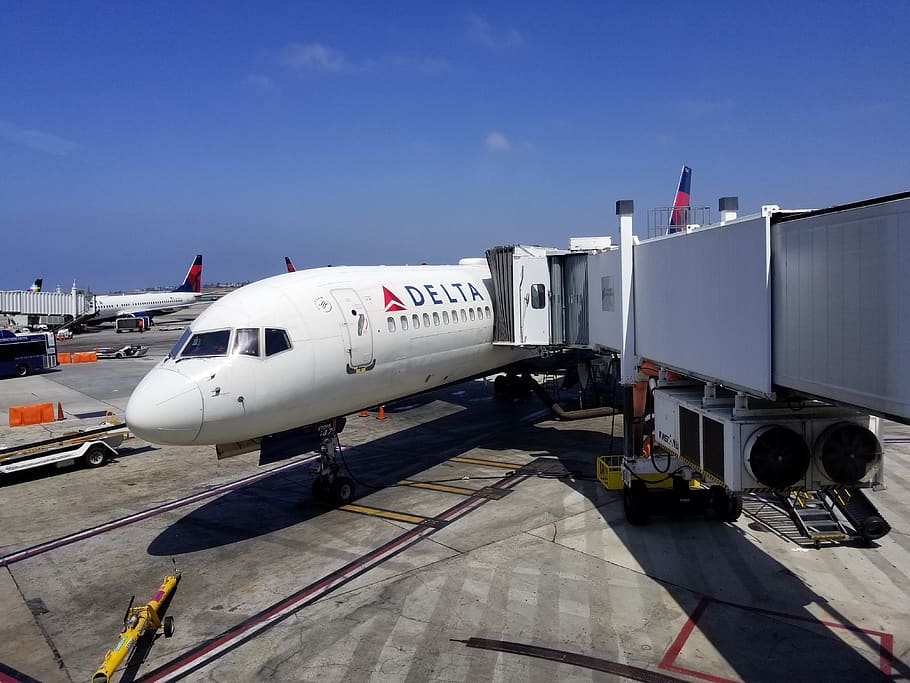 A worker has died after being sucked into the engine of a Delta plane