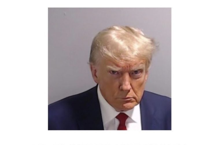 Former US President Donald Trump was arrested on his arrival at Fulton County Jail in Atlanta, where his mugshot was captured.
