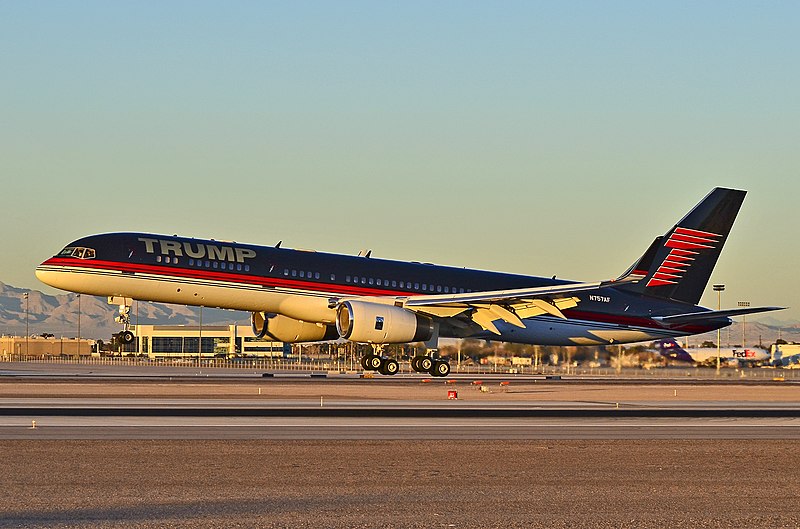 "Trump Boeing 757 “Trump Force One” landed in Atlanta just after 7pm (local time).
