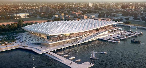 Aerial image of the design of the new Sydney Fish Market will look once it’s opened