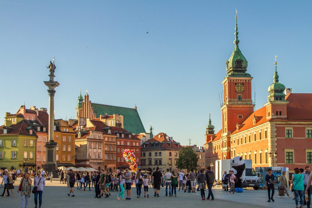Market Square in Warsaw, Poland