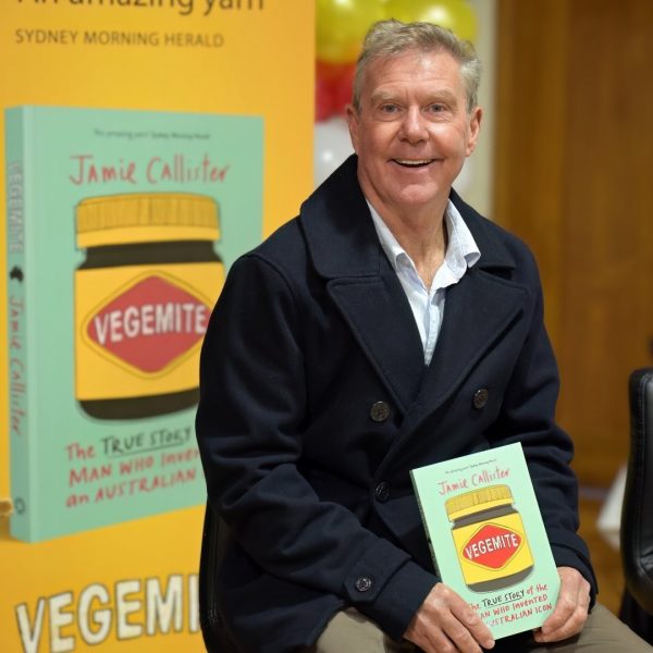 Jamie Callister with his book.