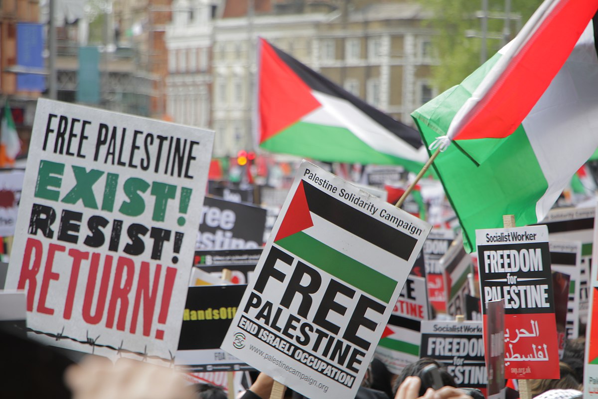 A free Palestine rally in London back in 2021.
