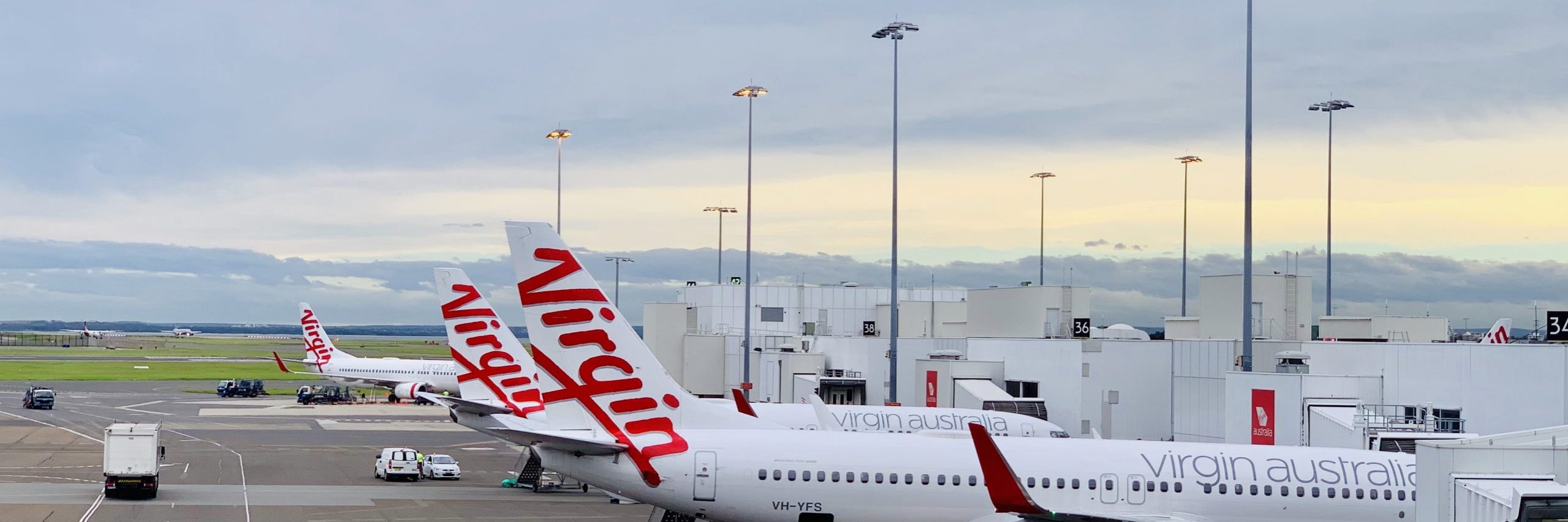 Virgin Australia aircraft at Sydney Airport Terminal 2