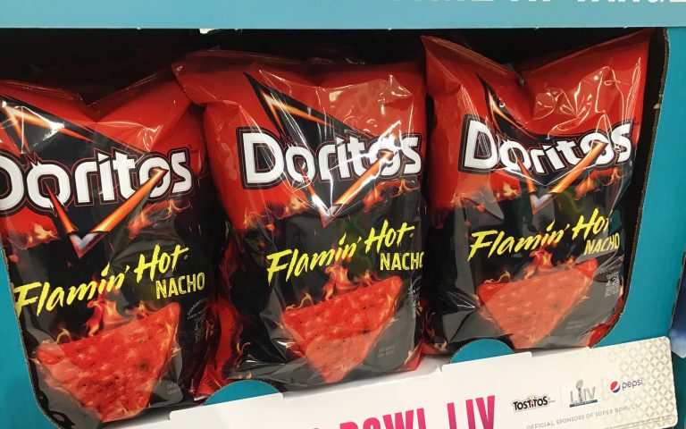 Flamin' Hot Doritos store display. Photo by Mike Mozart.