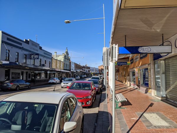 The main street of the town of Lithgow in New South Wales