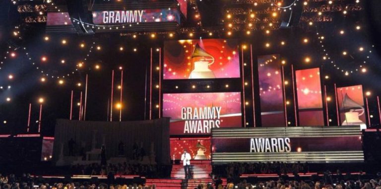 The stage at the Grammy Awards 2024