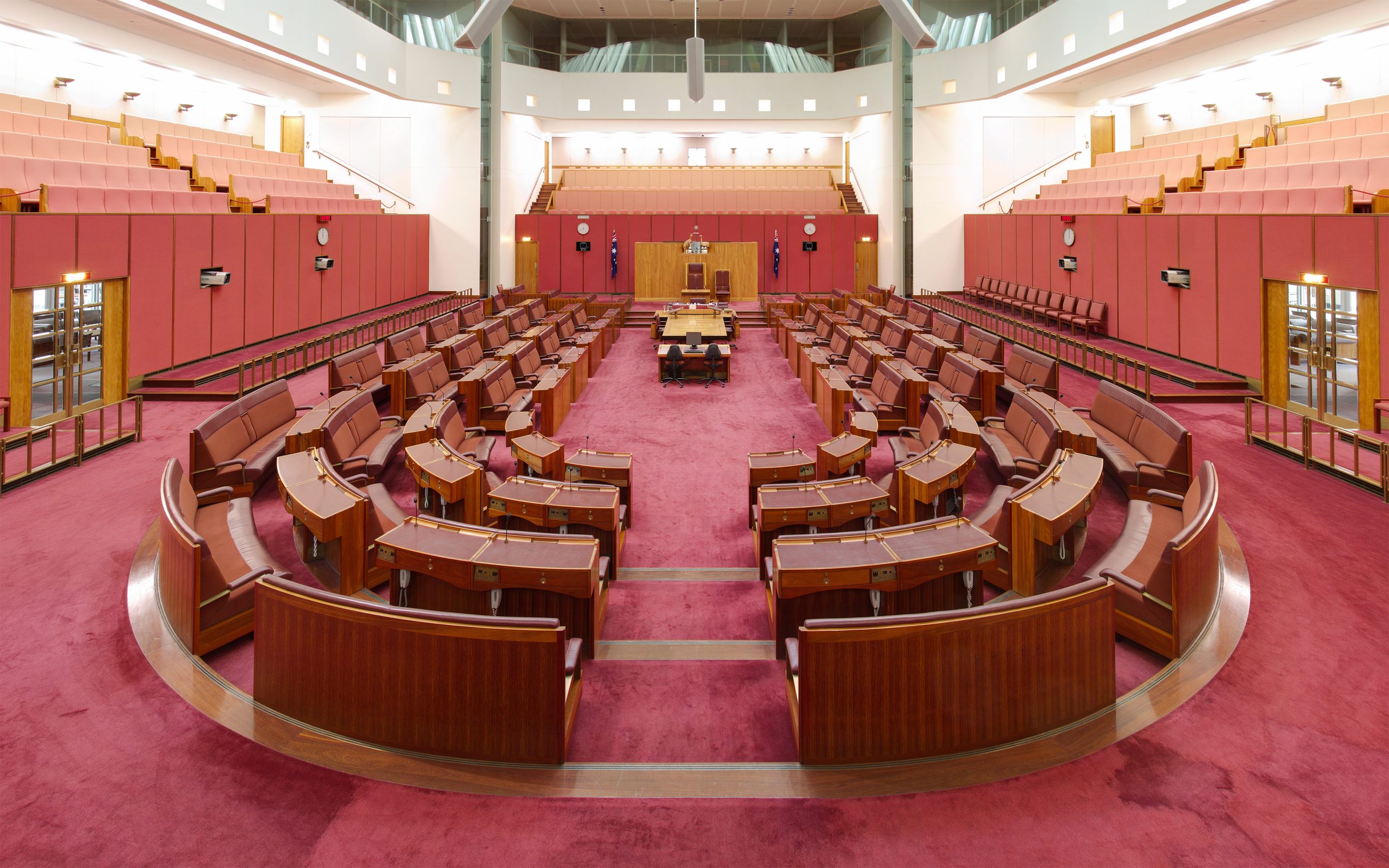 An image of the Australian Senate, which has halted a proposed immigration bill