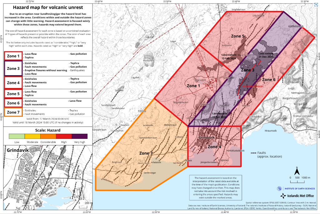 hazard map for volcanic unrest