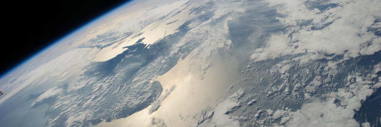 The curvature of the earth observed from space. Image source: Reid Wiseman, via NASA