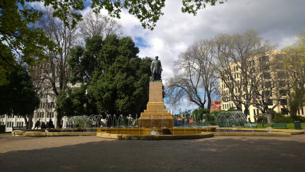 statue in franklin square of colonial individual. Image source: Wiki Ian, via Wikimedia Commons