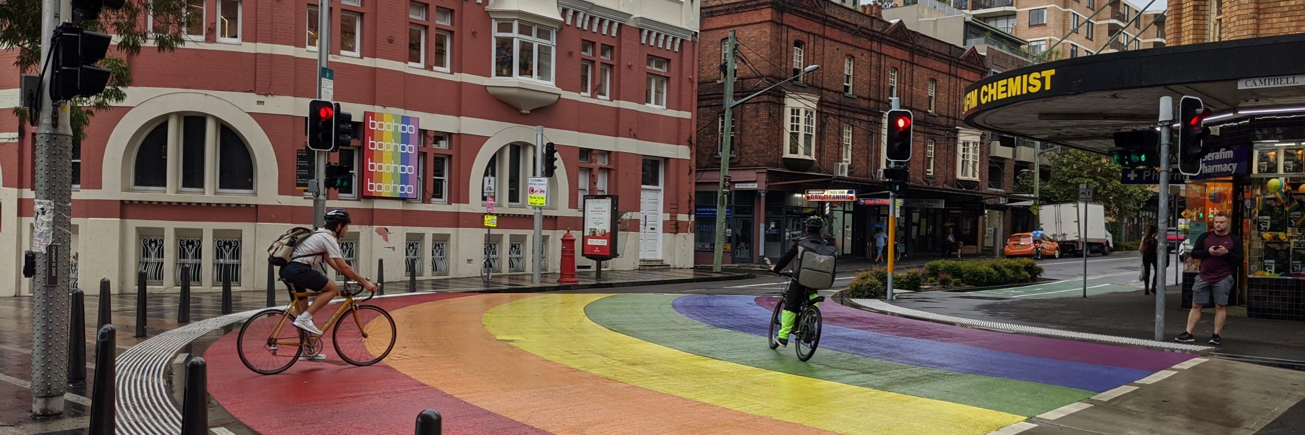 Rainbow Crossing at Taylor Square in Sydney, NSW, Australia. Image source: MDRX, via Wikimedia Commons