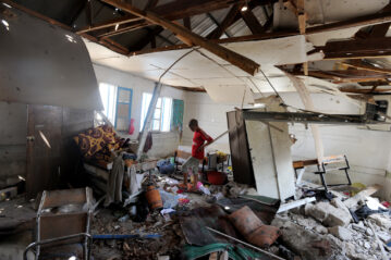 destroyed school in Gaza