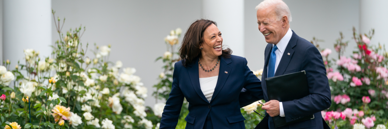 A photo of President Joe Biden and Vice President Kamala Harris