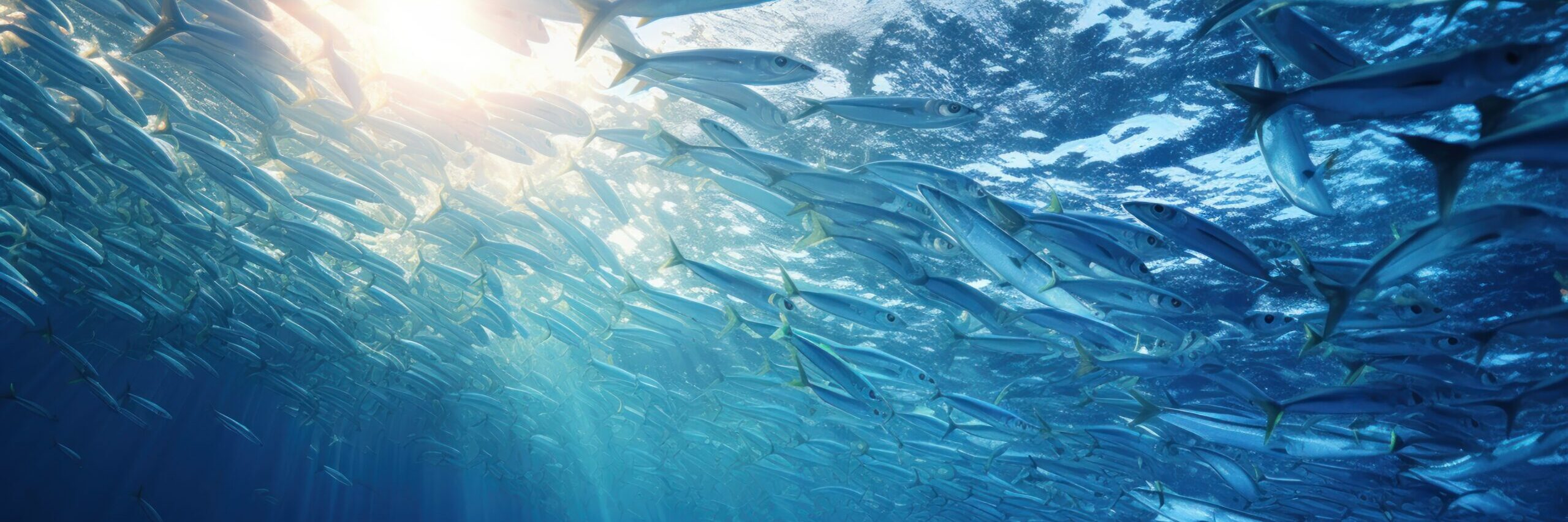 A dense school of barracuda fish forms an underwater silver wall. Native title rights allow for cultural fishing practices in Australian waters. Image source: Rorozoa, via Freepik