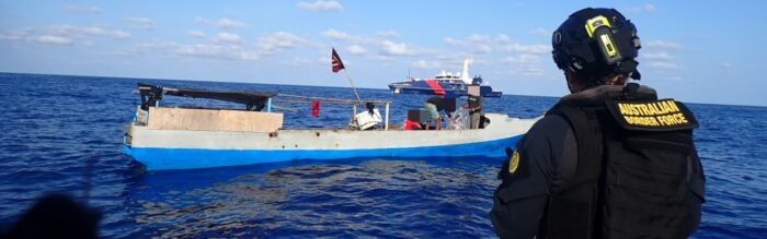 ABG MBC ifive fishers on a vessel at Ashmore Island north of Broome, WA