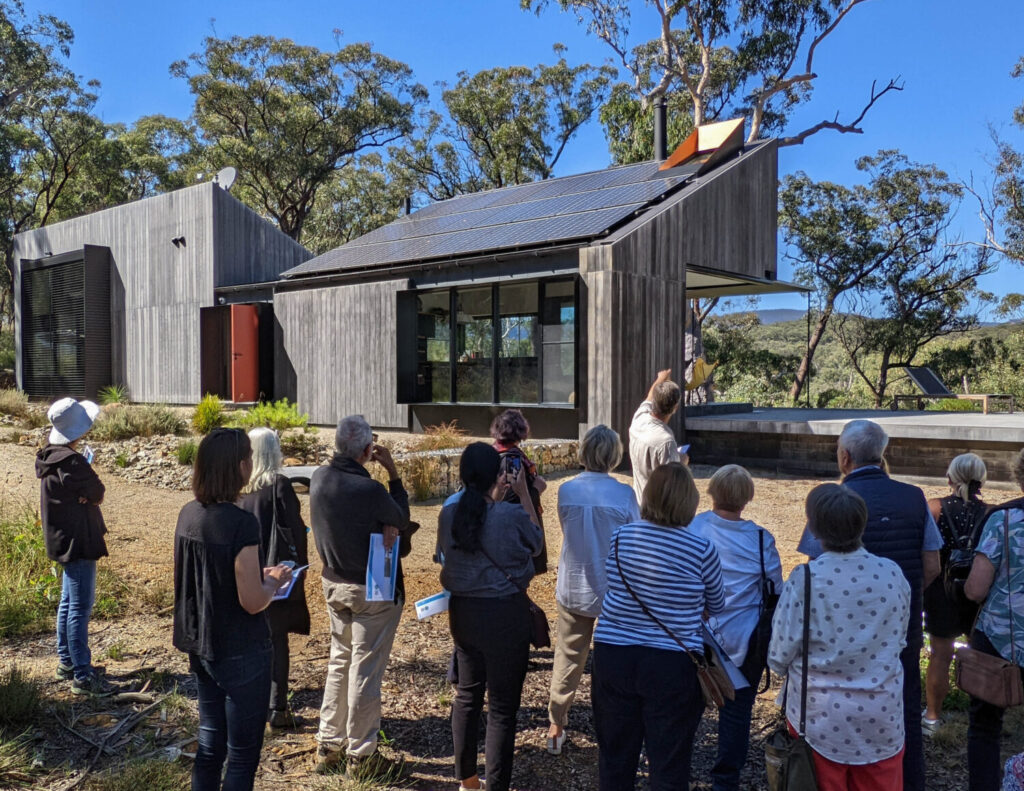 An example of an off-grid house with bushfire and snow resilience. Photo: Lachlan Kain/Australian Architecture Association