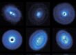 Peak intensity of CO emission from 15 sources, or planet nurseries, that were surveyed. Photo: exoALMA.
