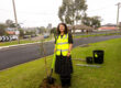 Cumberland Mayor Councillor Ola Hamed with the 1000th tree to be planted. Photo: supplied