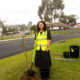 Cumberland Mayor Councillor Ola Hamed with the 1000th tree to be planted. Photo: supplied