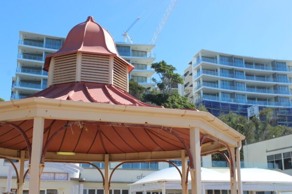 Sutton Beach pavilion rooftop at Redcliffe, Moreton Bay. Photo: ANDREW KACIMAIWAI