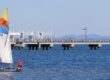 Woody Point jetty looking south across Moreton Bay towards Brisbane City. Photo: ANDREW KACIMAIWAI