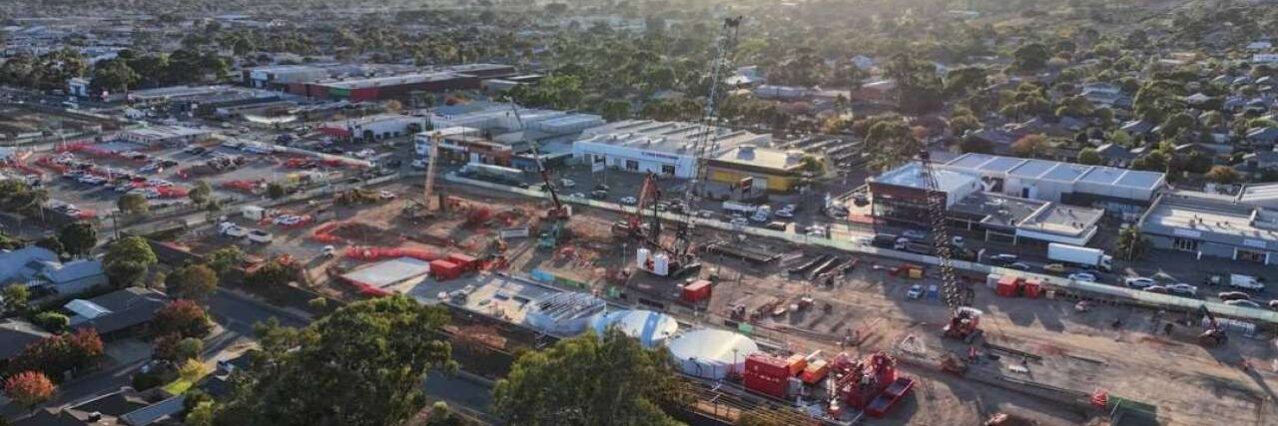 Construction work underway on the T2D project. Photo: www.T2D.sa.gov.au