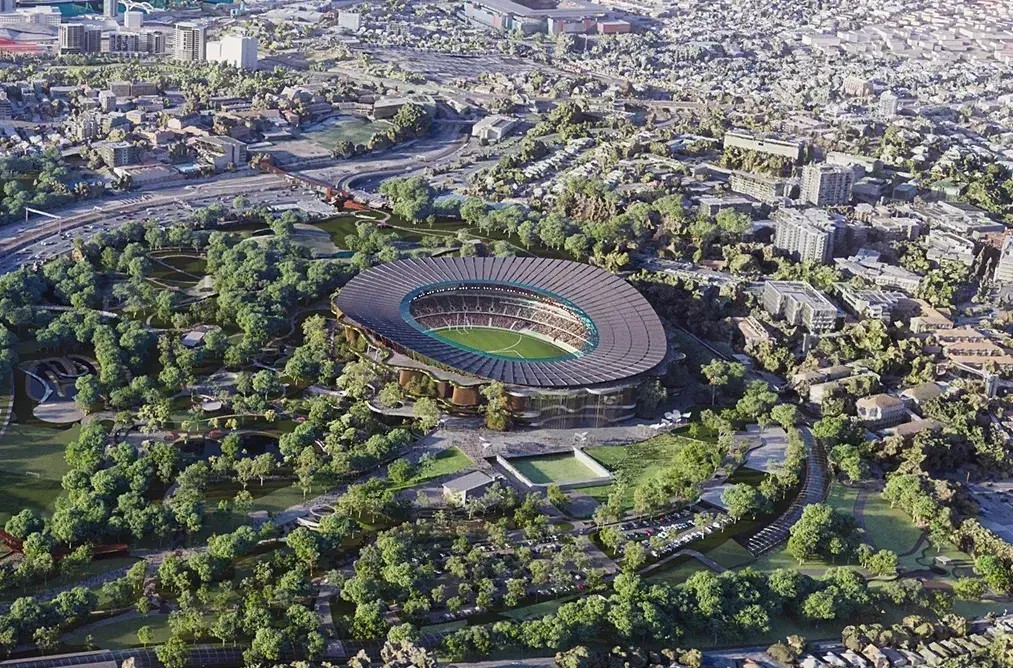 The proposed stadium at Brisbane's Victoria Park. Photo: Qld Government