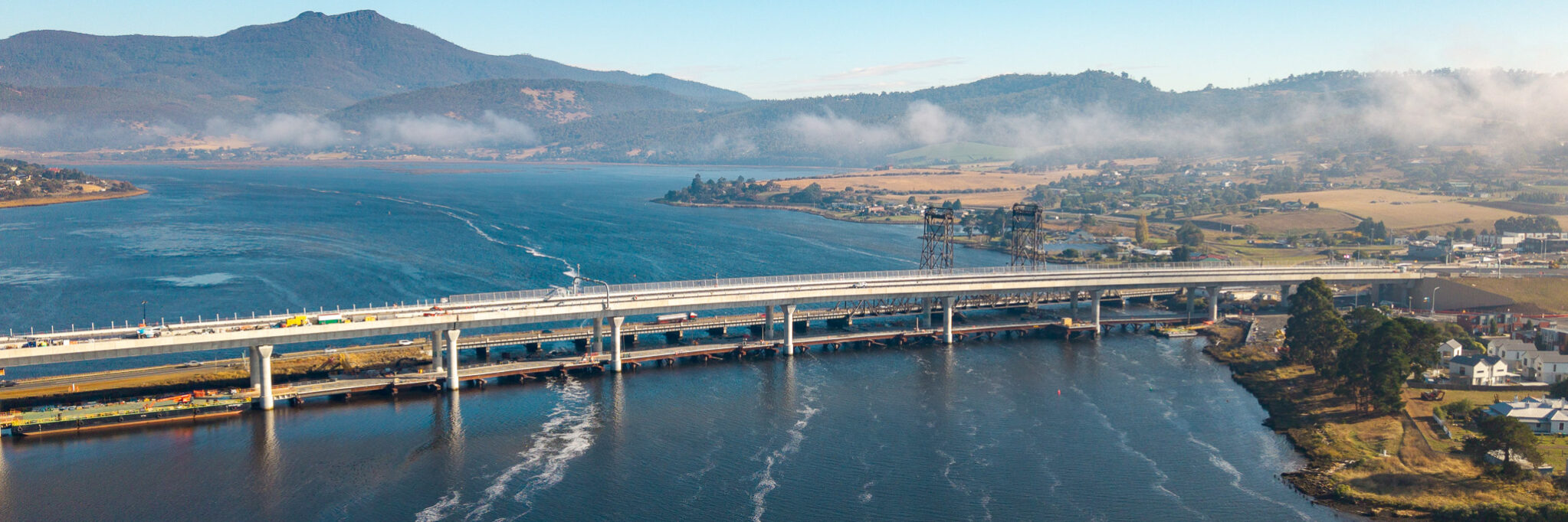 The new Bridgewater Bridge. over the River Derwent Photo: RockliffTeamMedia/Twitter (X)