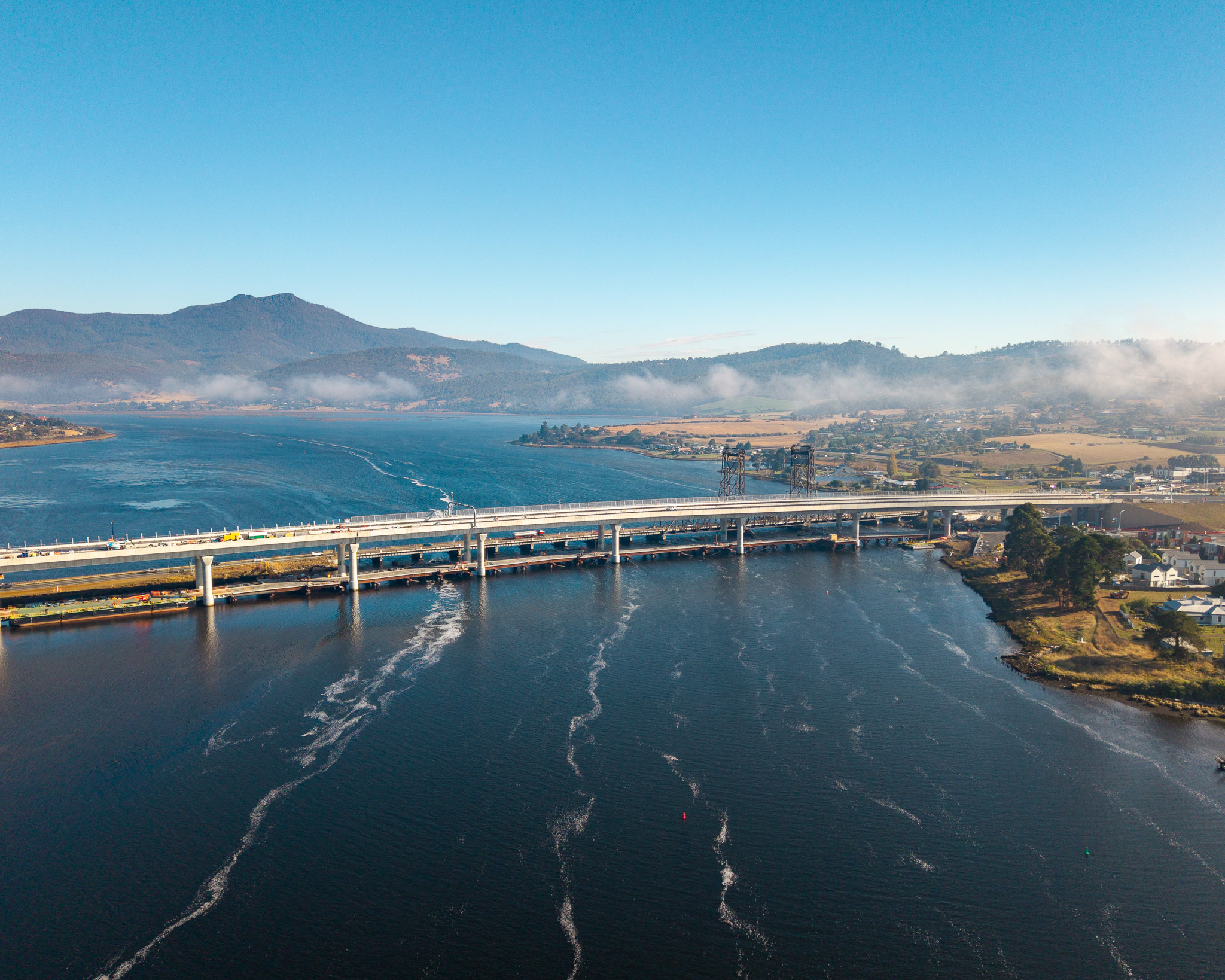 The new Bridgewater Bridge. over the River Derwent Photo: RockliffTeamMedia/Twitter (X)