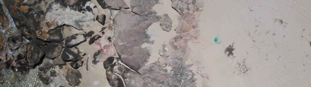 A ghost net in Grooyte Eylandt … so far, 72 such nets have been detected with the technology. Picture: SUPPLIED